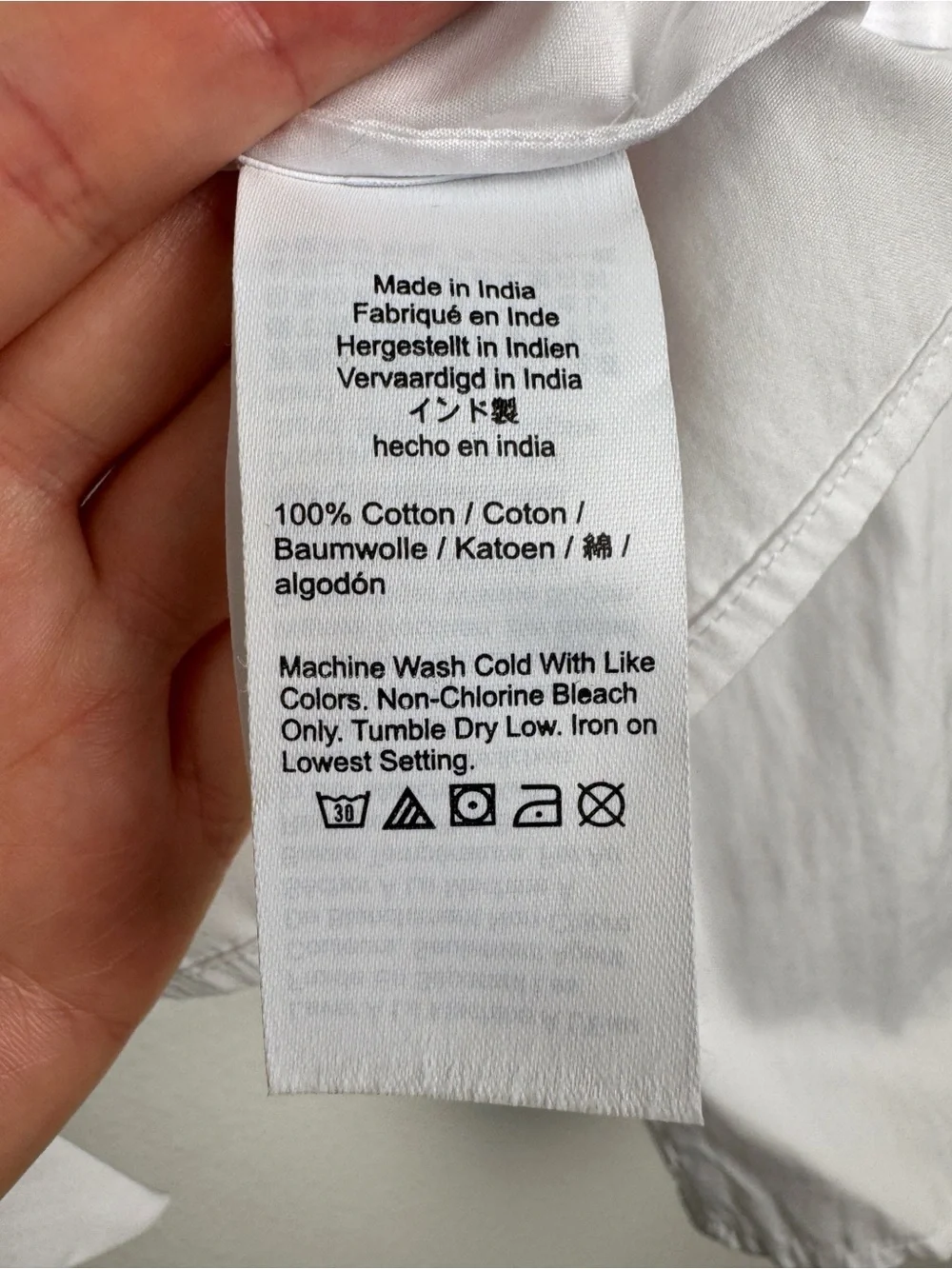 Madewell V-Neck Cotton Button Front Removeable Necktie Top White Size S NWT